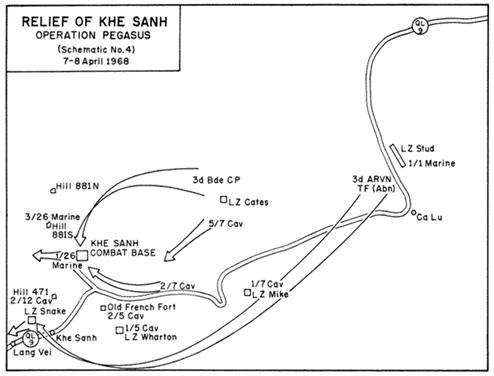 Map 14: Relief of Khe Sanh Operation Pegasus (Schematic No.4)